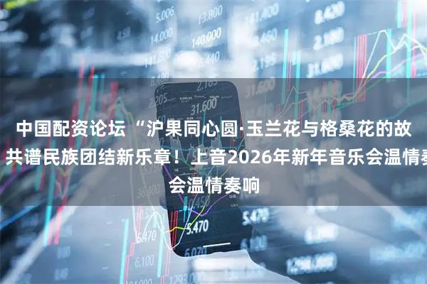 中国配资论坛 “沪果同心圆·玉兰花与格桑花的故事”共谱民族团结新乐章！上音2026年新年音乐会温情奏响